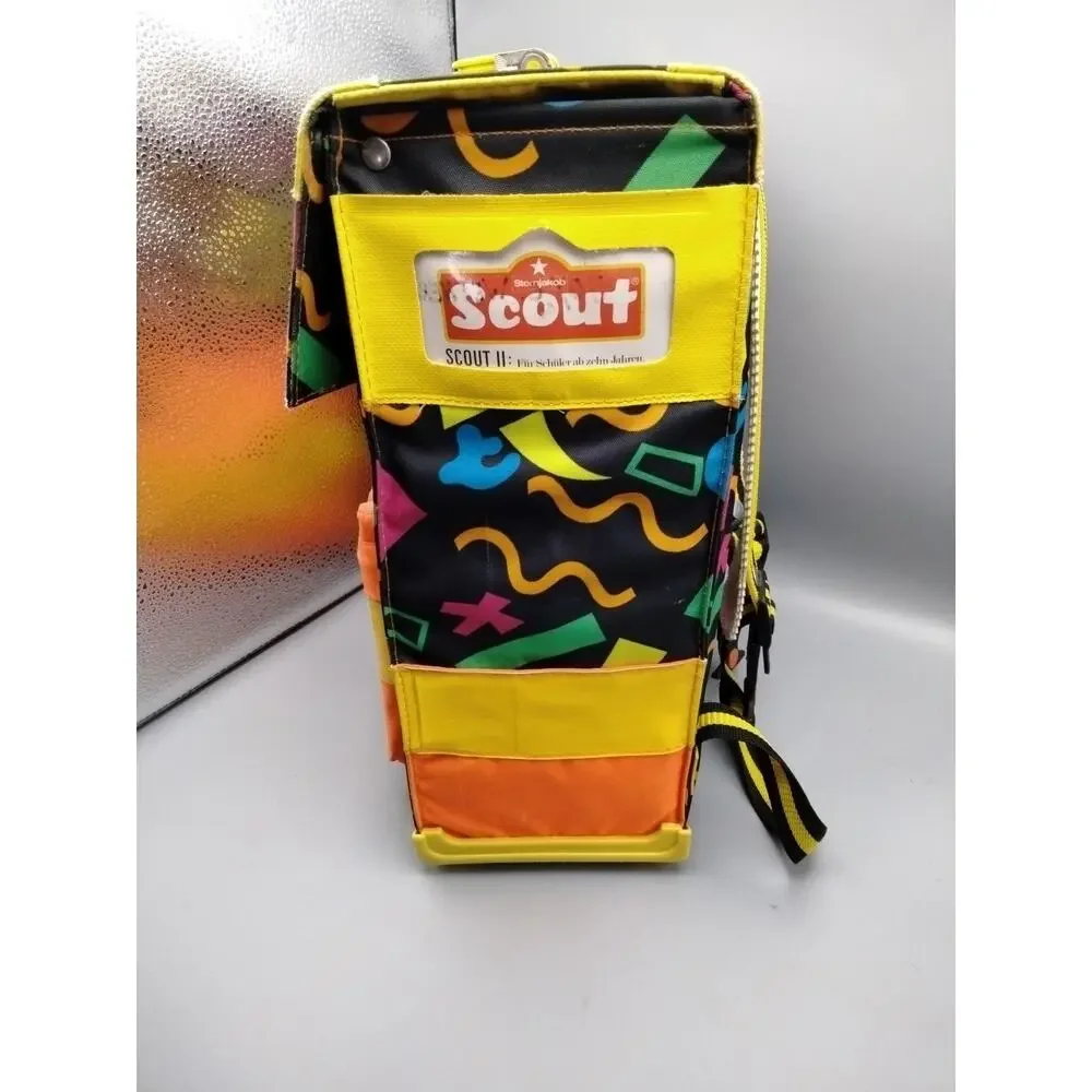 Vintage 1980s SternJakob Scout 2 Backpack Black Funky Retro